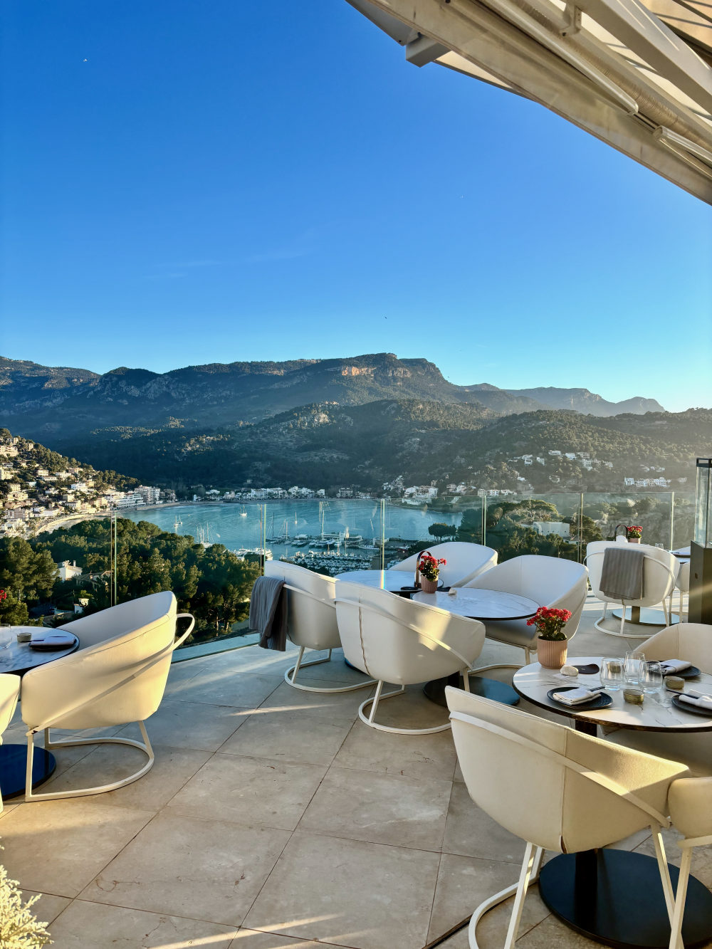 Views over Port Sóller from the Jumeirah hotel in Mallorca