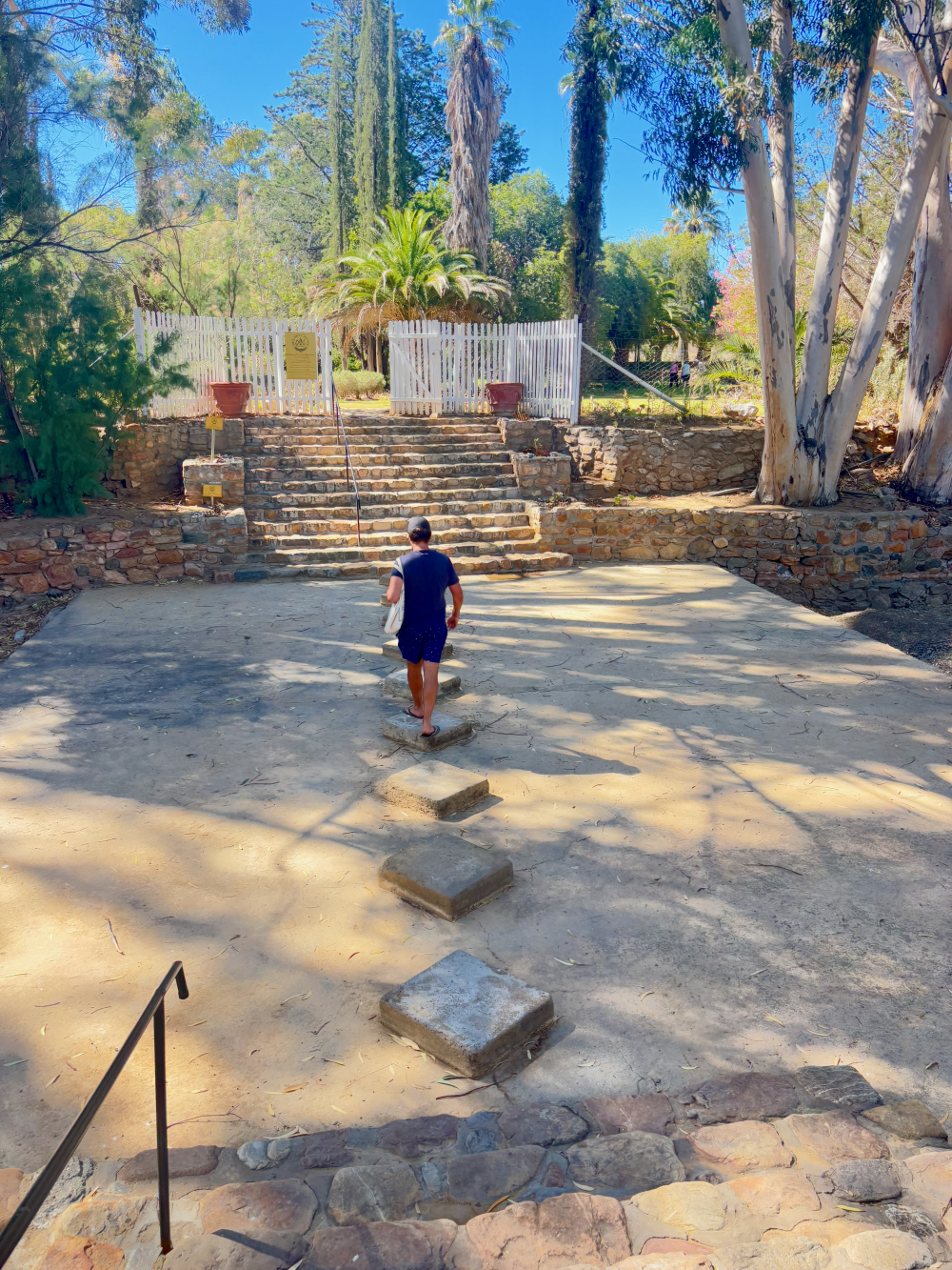 Exploring the grounds of the Lorn Milner Hotel