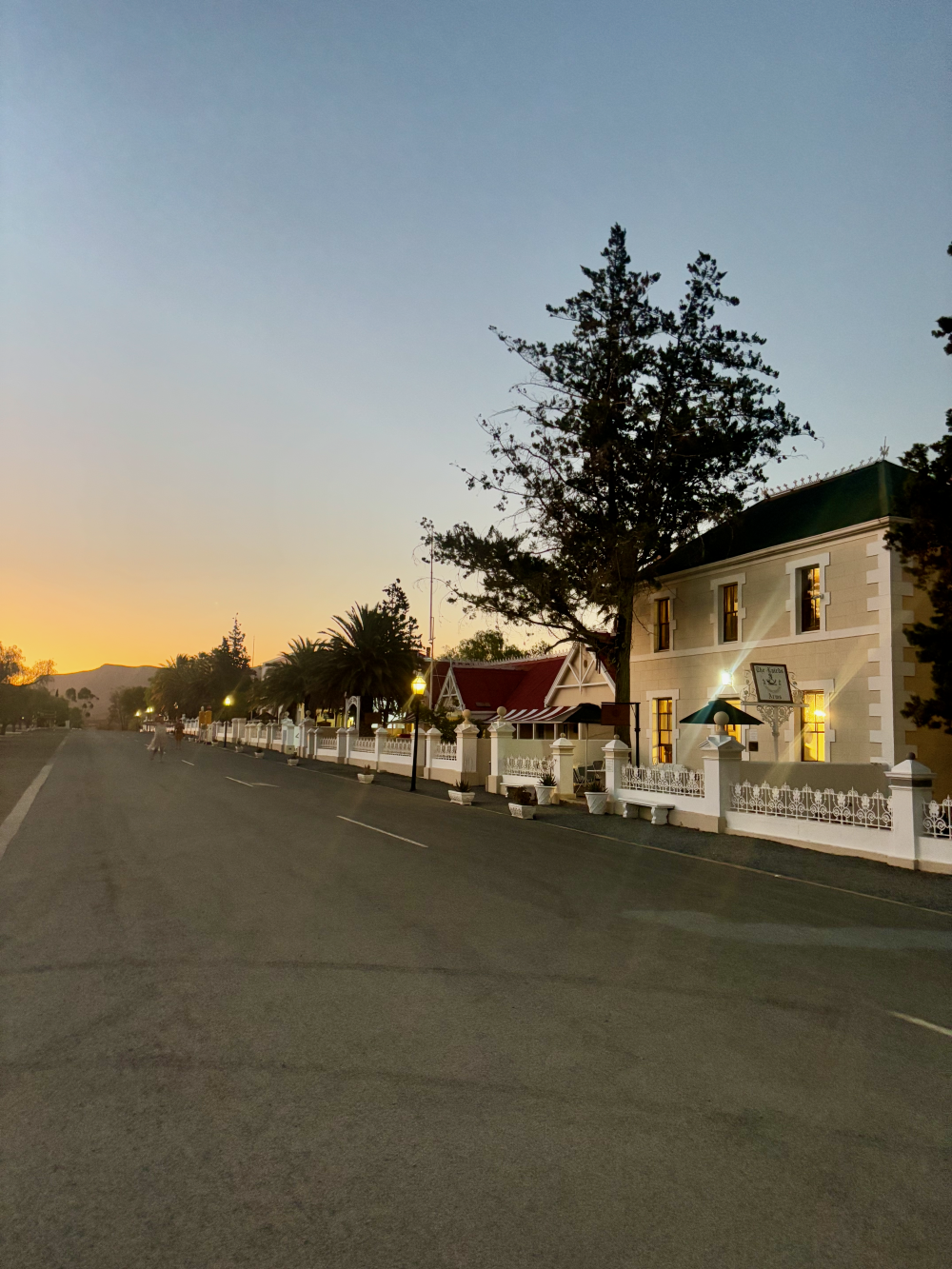 Matjiesfontein's road at dusk