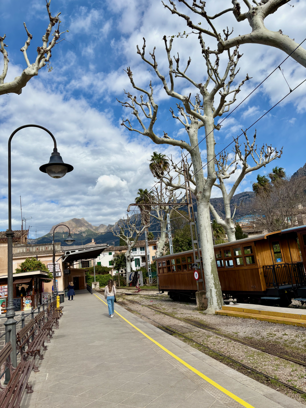 Standing in the station for the train to Palma from Sóller