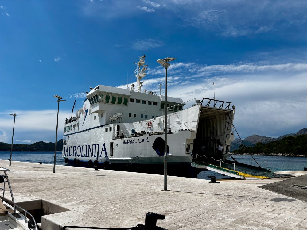 Jadrolinja, one of the main ferry lines from Dubrovnik to Kolocep