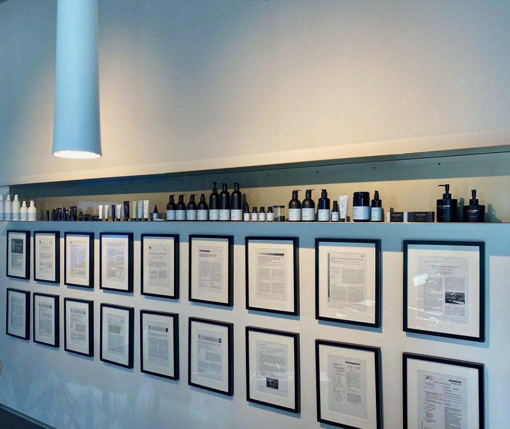 Background of the Blue Lagoon in Iceland