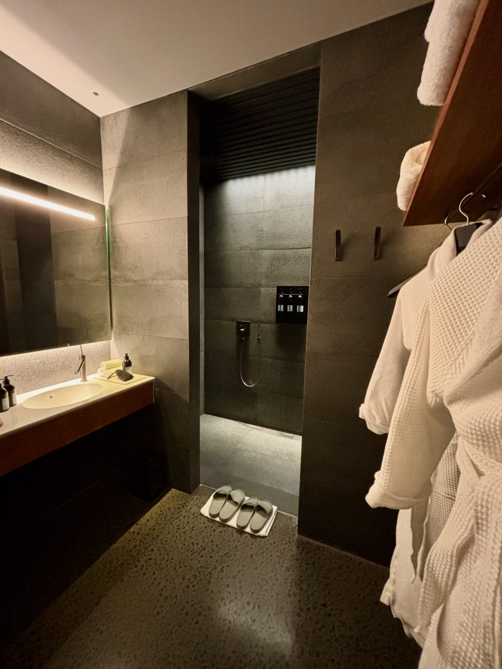 The private changing room facilities at the Blue Lagoon