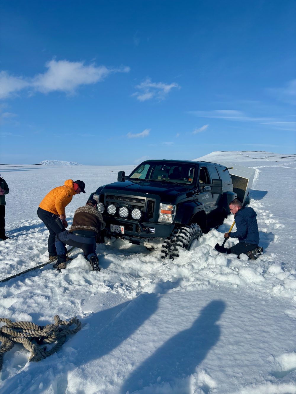 Driving to Highland Base in Iceland