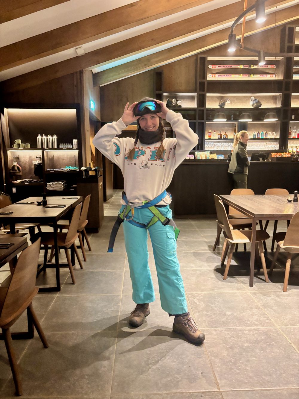 Getting kitted out for a day of adventure