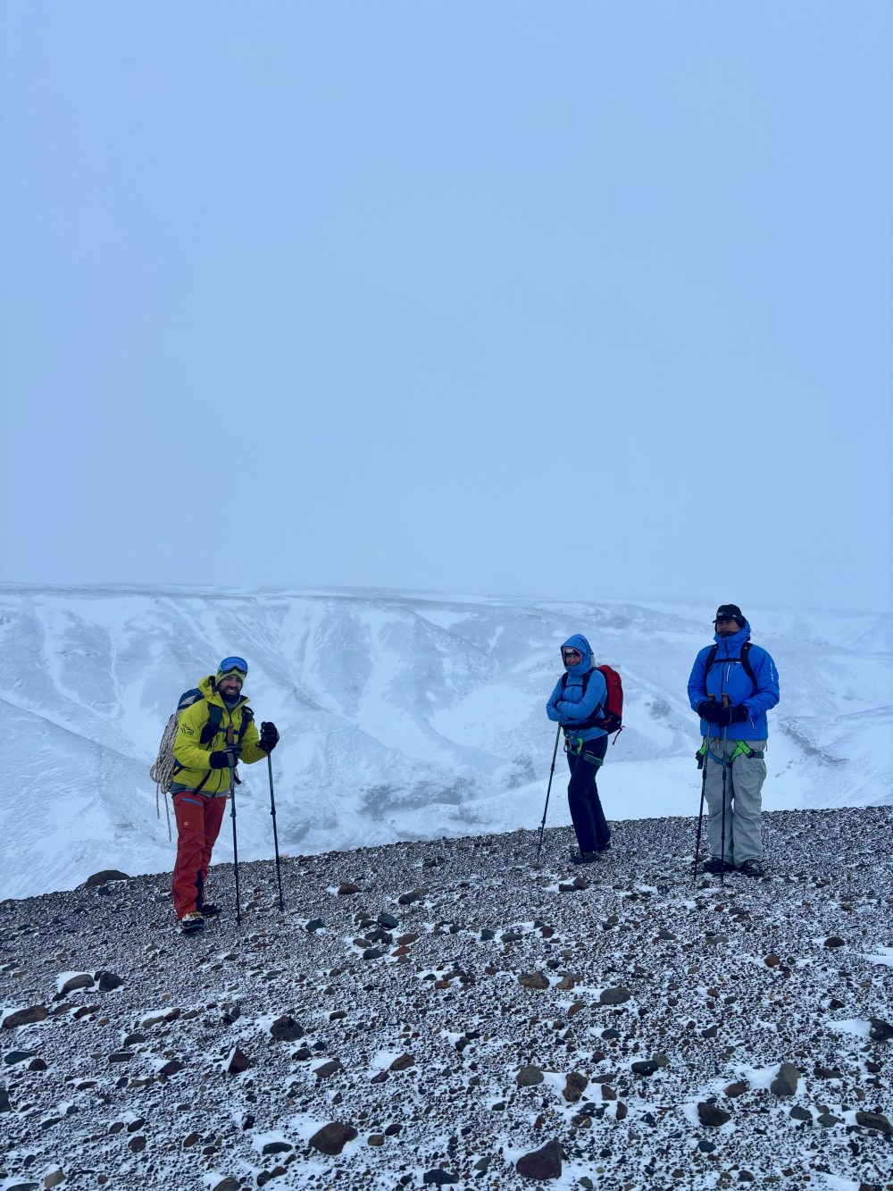 Winter hiking from Highland Base in Iceland