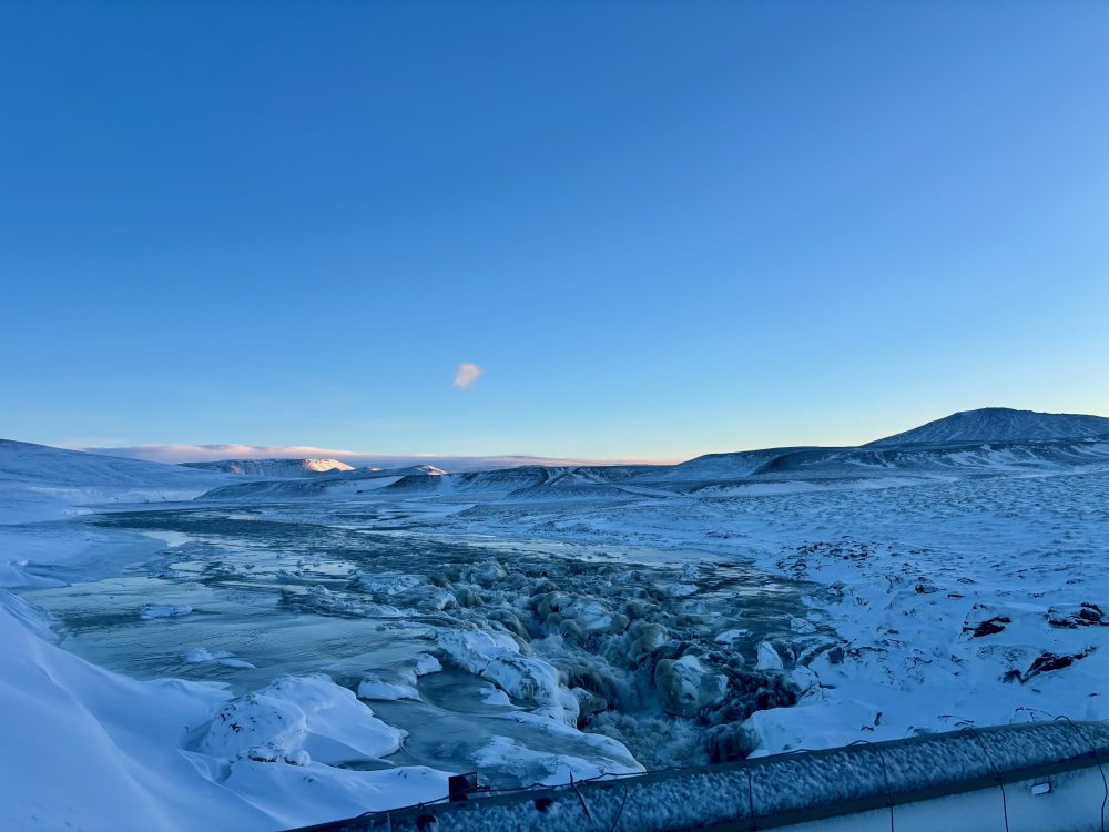 The landscape in Iceland's interior