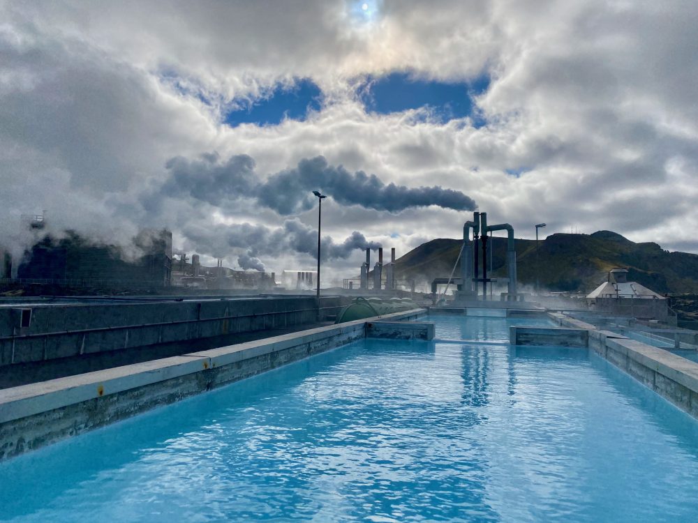 Background of the Blue Lagoon in Iceland
