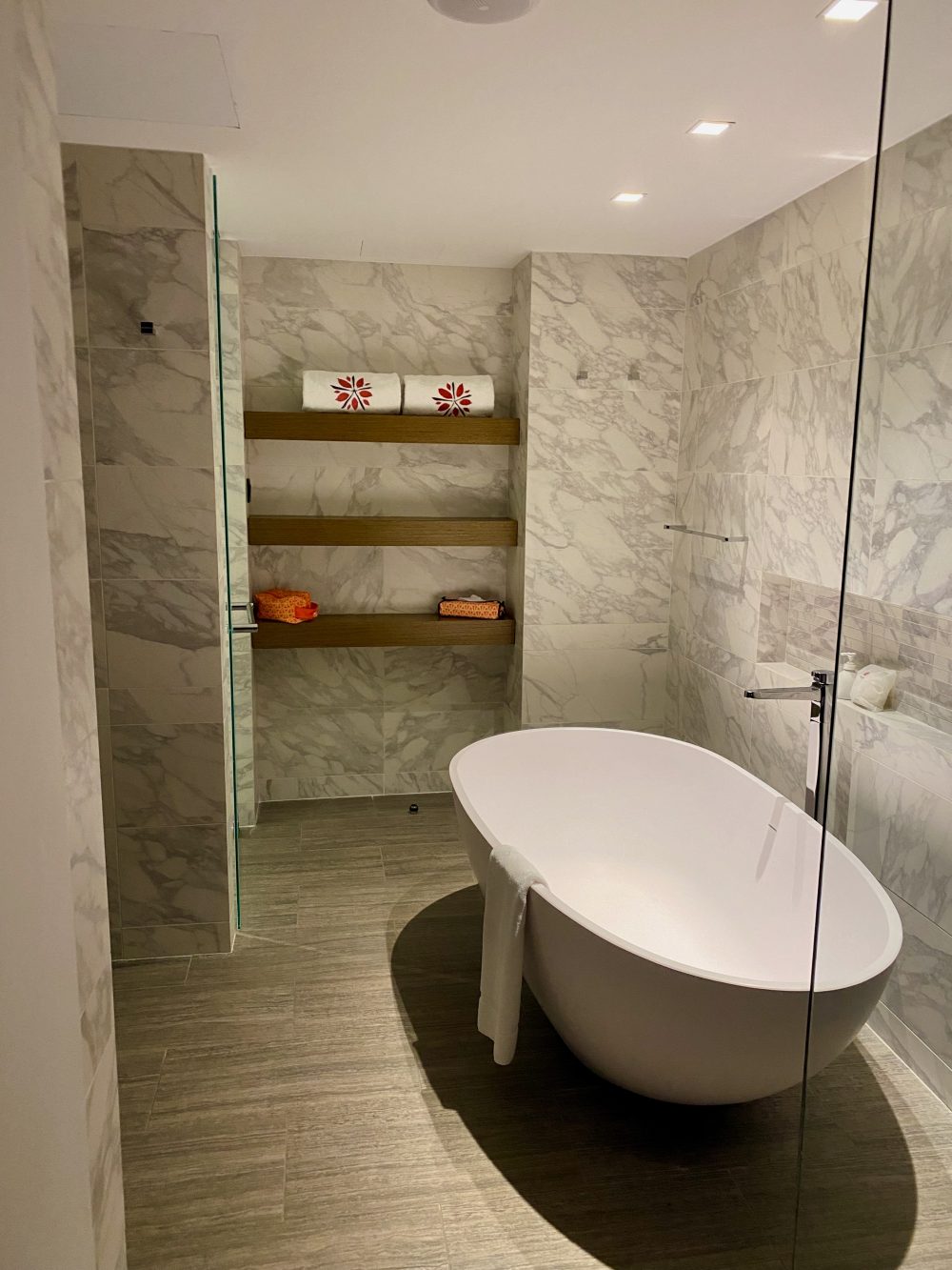 My decadent bathroom at Angsana Corfu