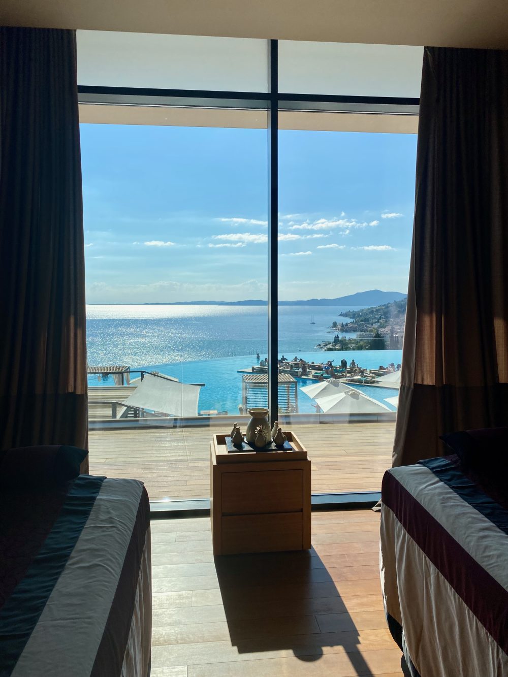 Enjoying a massage at Angsana Corfu