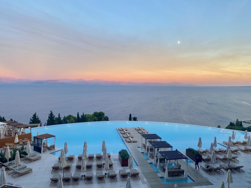 Stunning views from the upper levels of Angsana Corfu