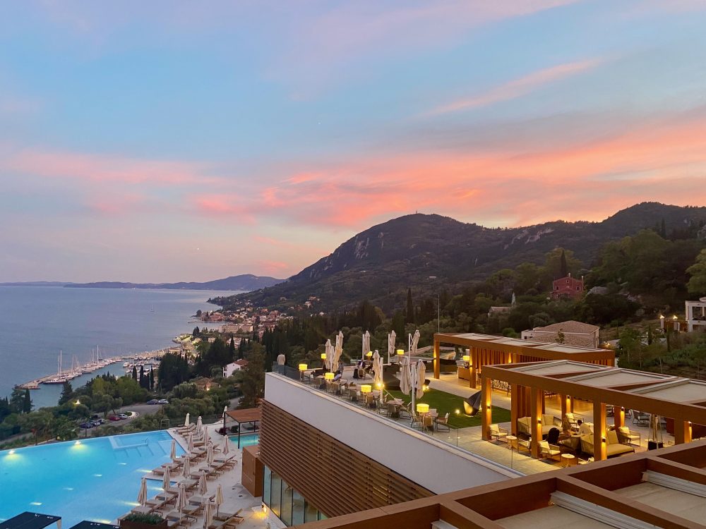 Stunning views from the upper levels of Angsana Corfu