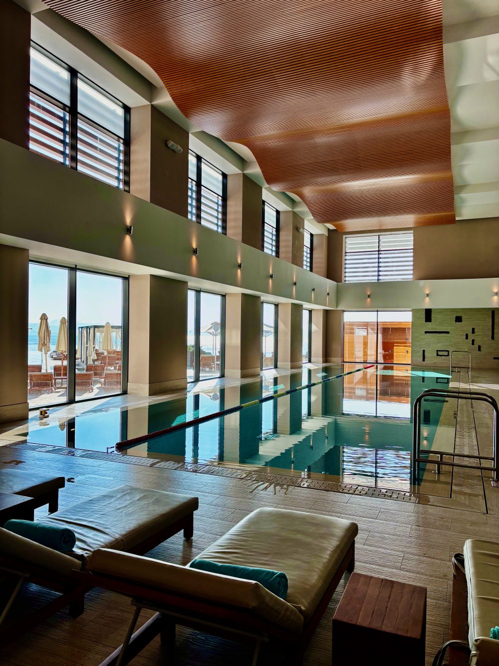 The indoor pool at Angsana Corfu
