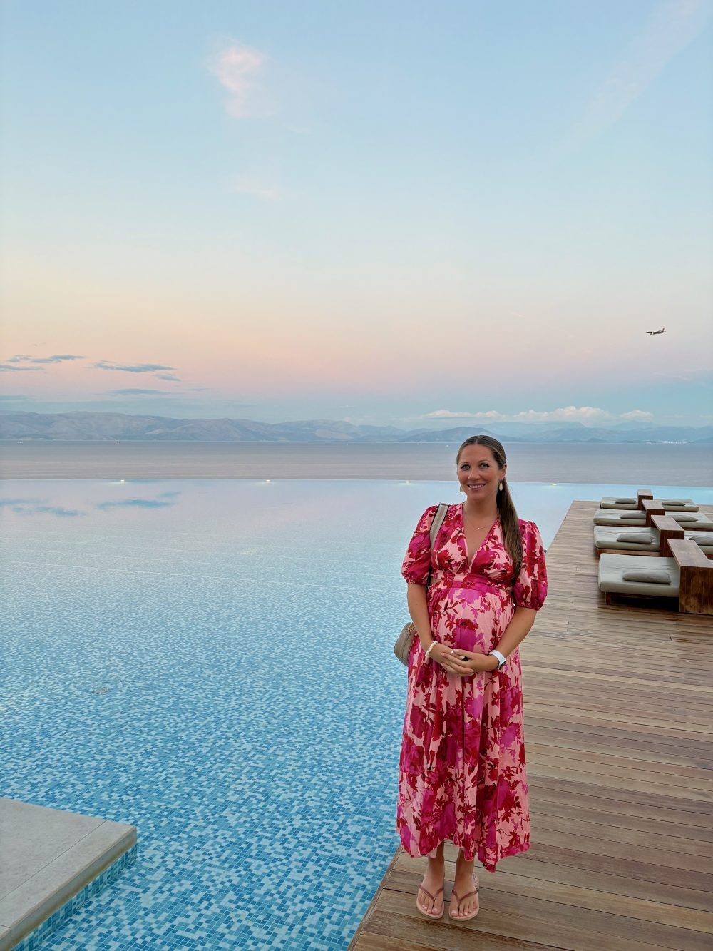 Enjoying our babymoon at Angsana Corfu