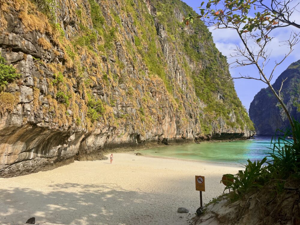 Enjoying a far quieter Maya Bay without the crowds