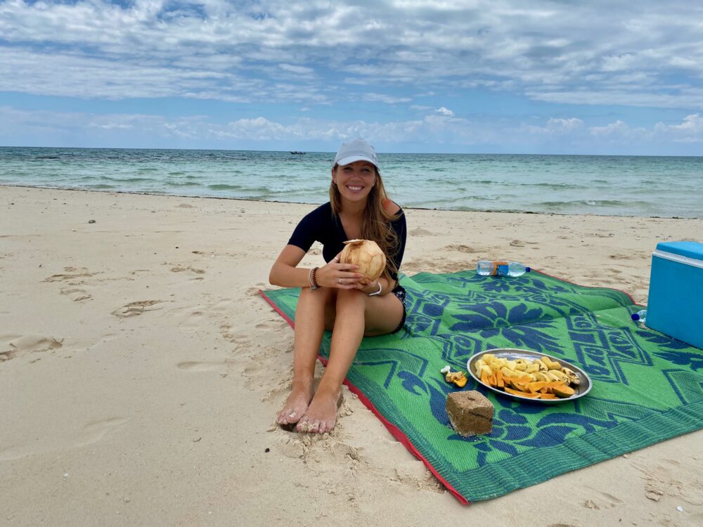 fresh fruit on a sandbank