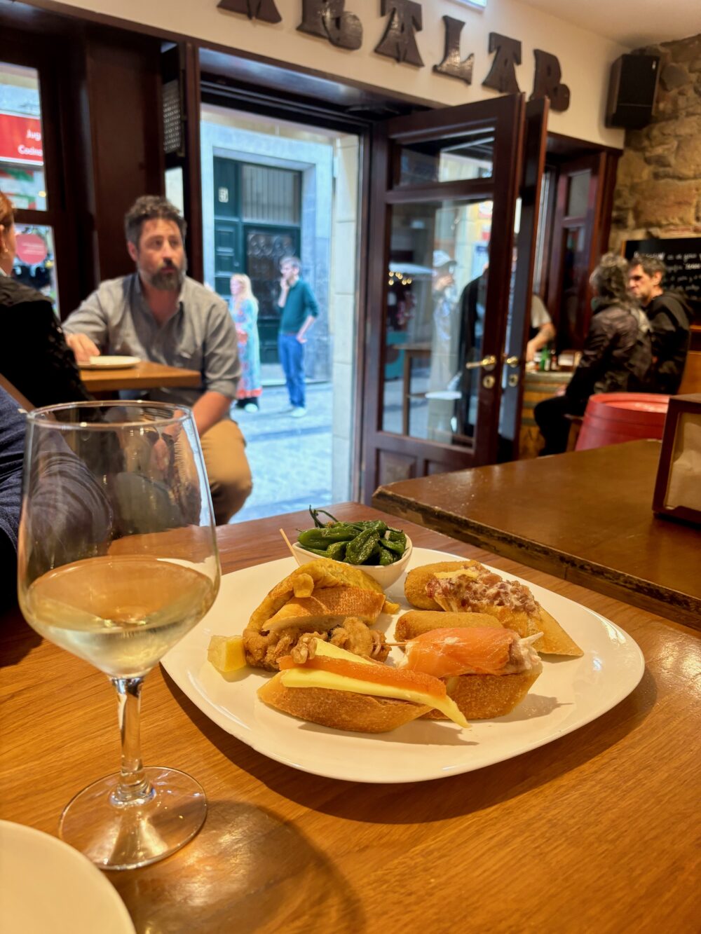 Enjoying pintxos in San Sebastián