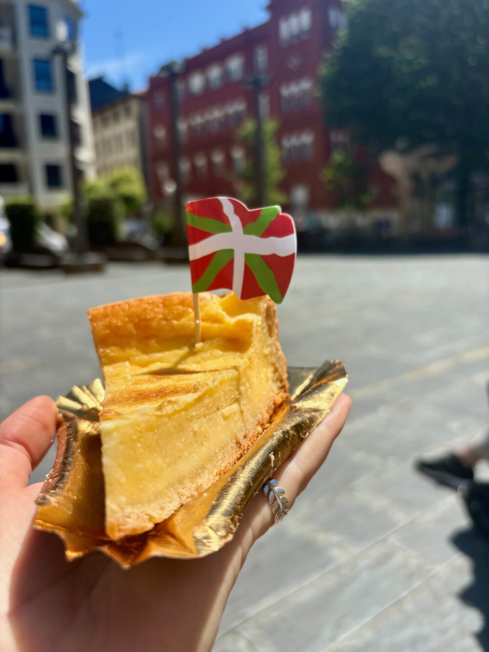 Delicious Basque cheesecake in San Sebastián