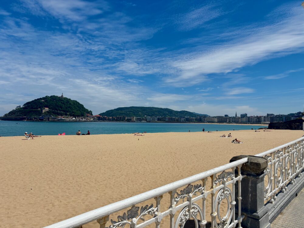 The seaside promenade in San Sebastián