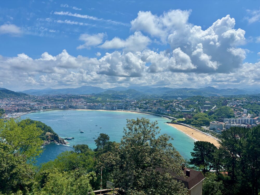 Taking the funicular to get to the top of Monte Igueldo in San Sebastián