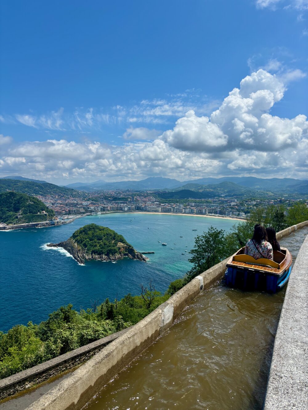 The mini water ride at the top of Monte Igueldo in San Sebastián
