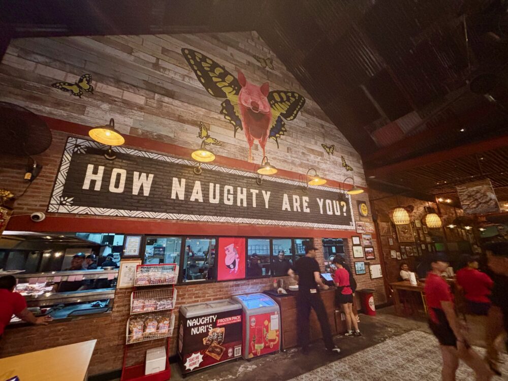 Enjoying some of the best food in Sanur at Naughty Nuri's