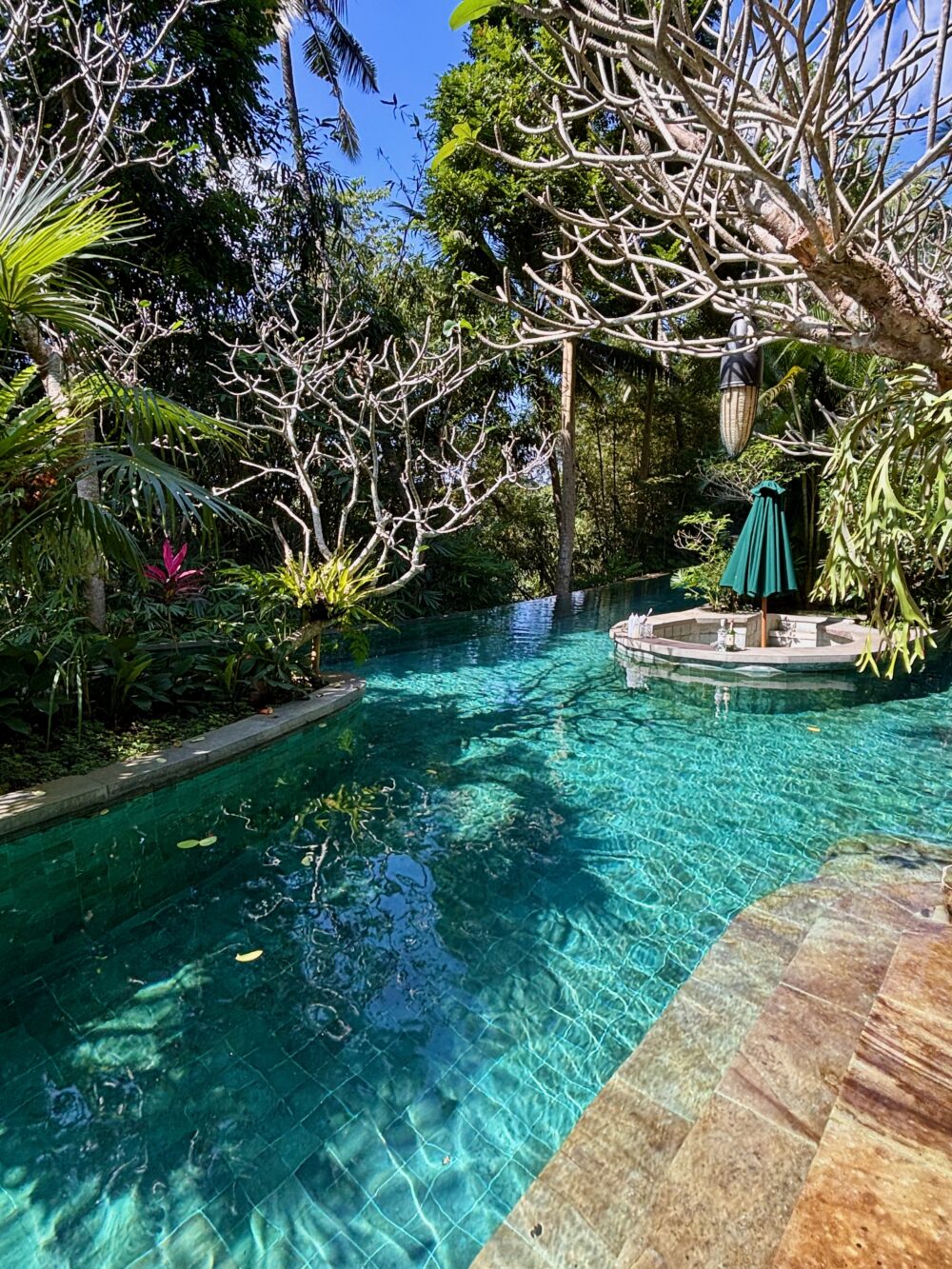 swimming pool at one of the best hotels in Ubud