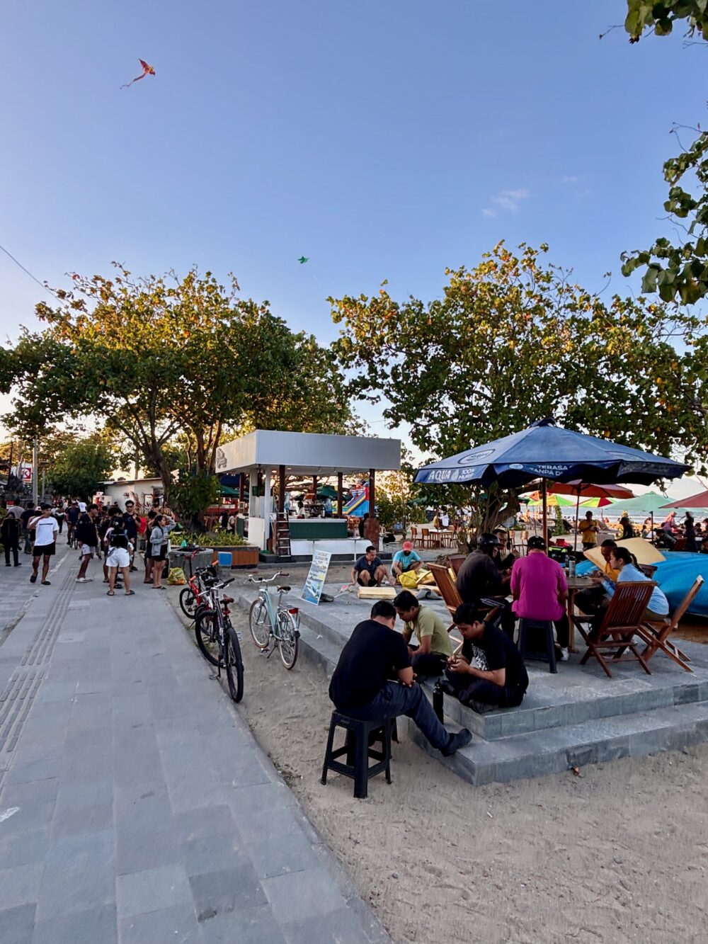 Walking along the promenade in Sanur, Bali