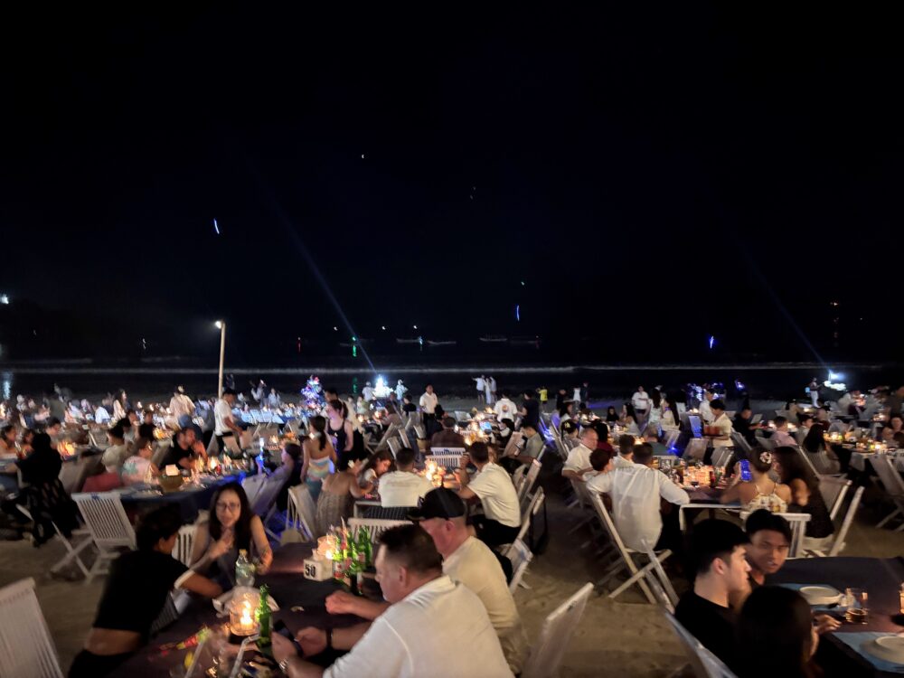 Jimbaran seafood dinner on the beach
