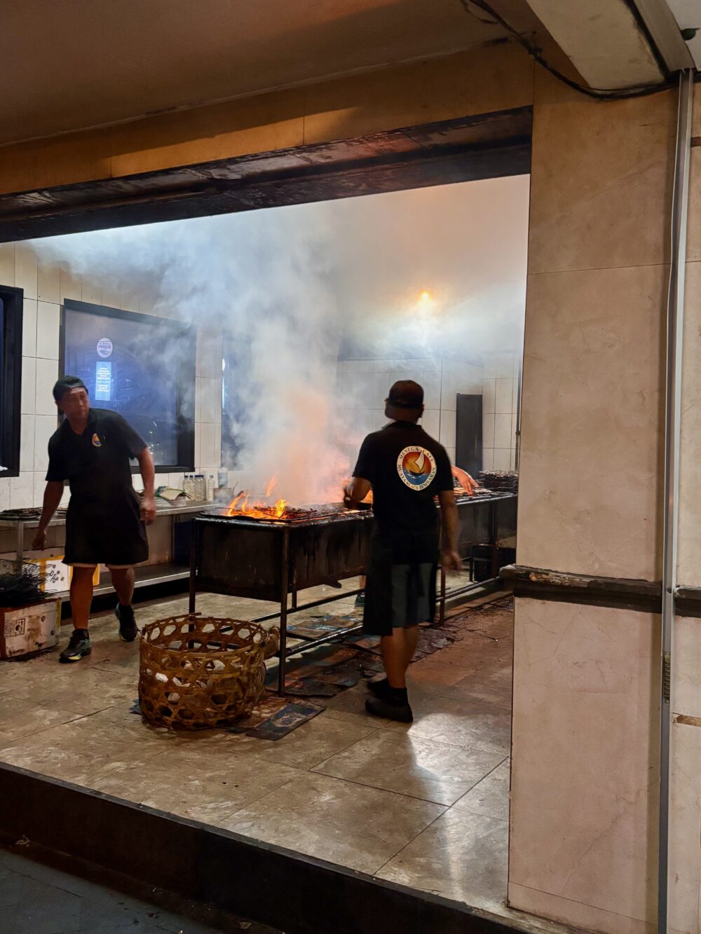 Jimbaran seafood dinner on the beach