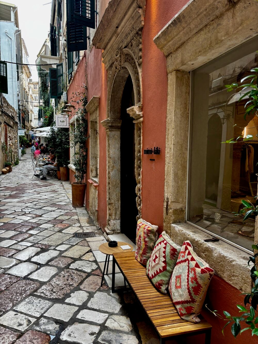 Exploring the narrow streets and laneways of Corfu Town
