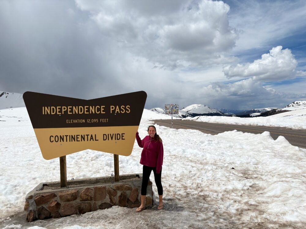 Driving through Independence Pass in Colorado