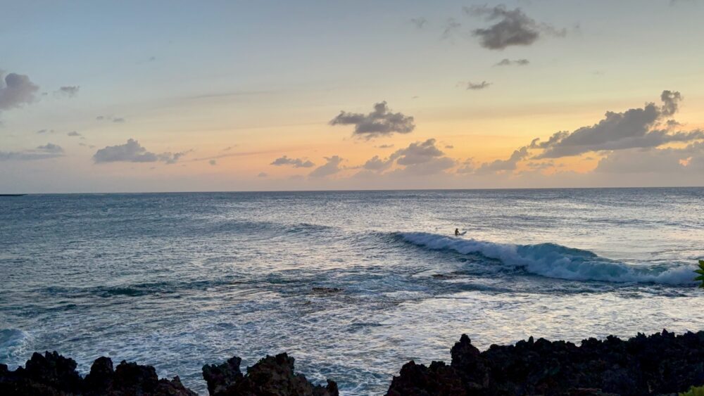 Surfing by the Ritz Carlton, Turtle Bay