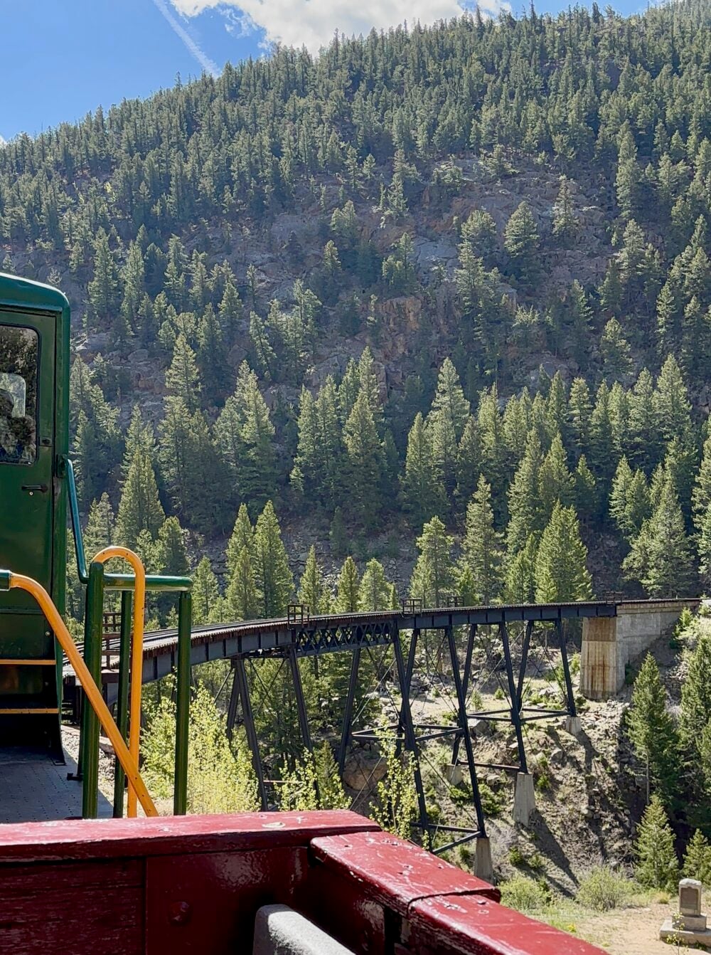 Onboard the Georgetown railroad