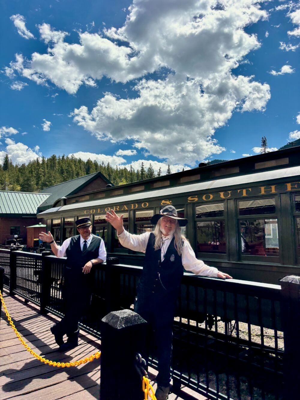 Onboard the Georgetown railroad