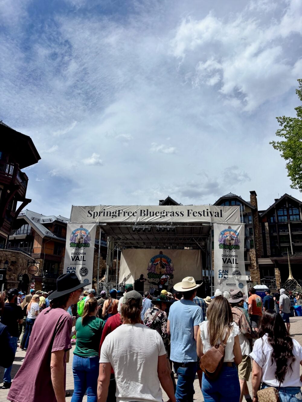 Enjoying a music festival whilst in Vail, Colorado