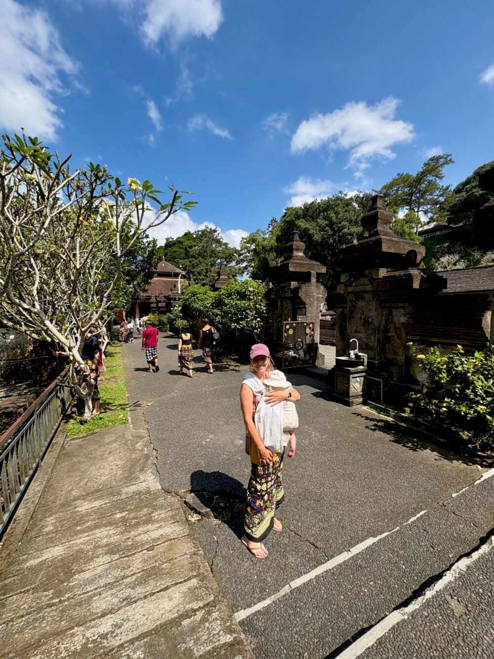 Exploring Ubud temples with a baby
