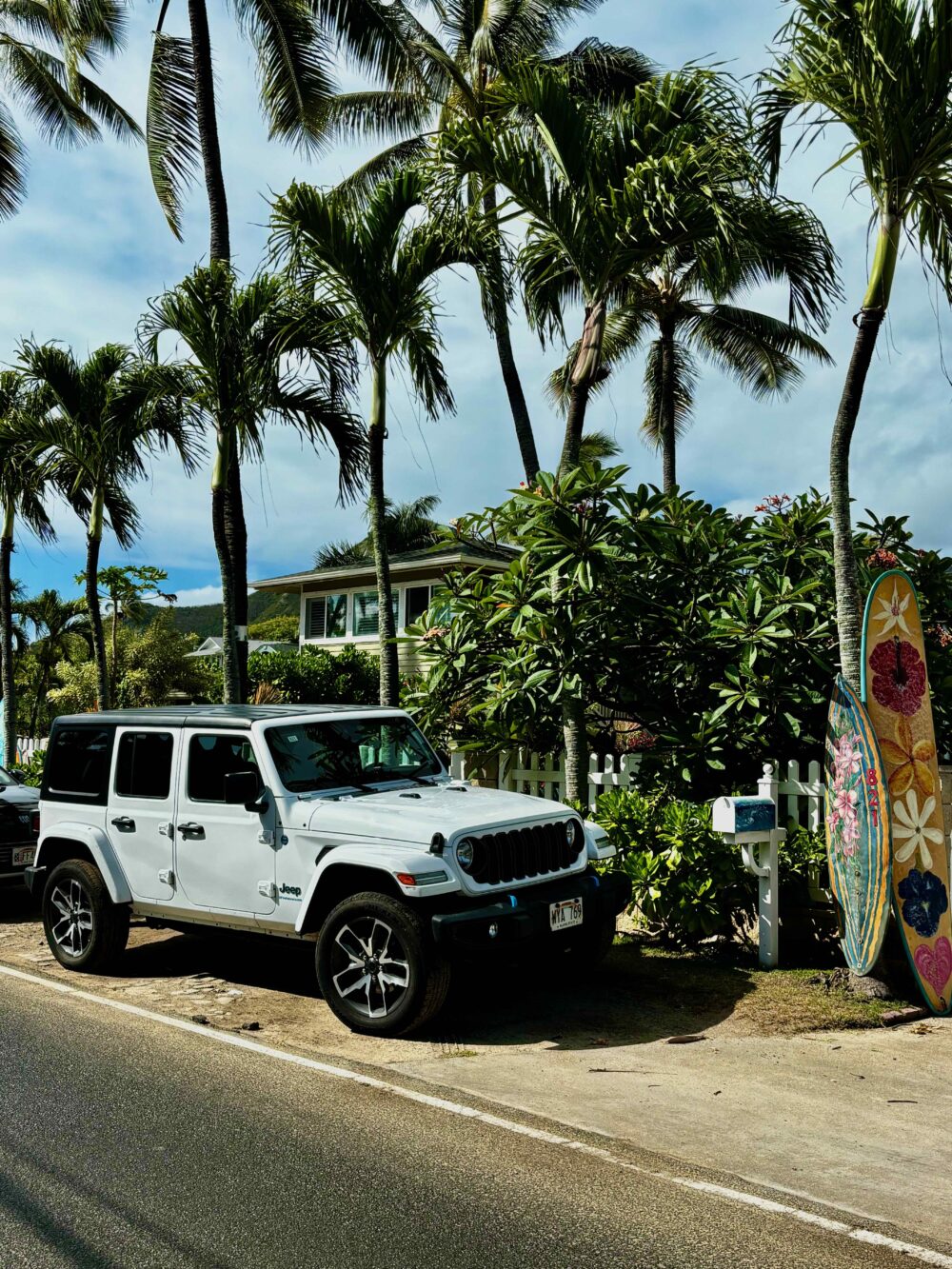 Parked up at Lanakai Beach