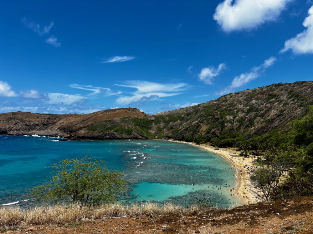 Overlooking Hanauma Bay from above