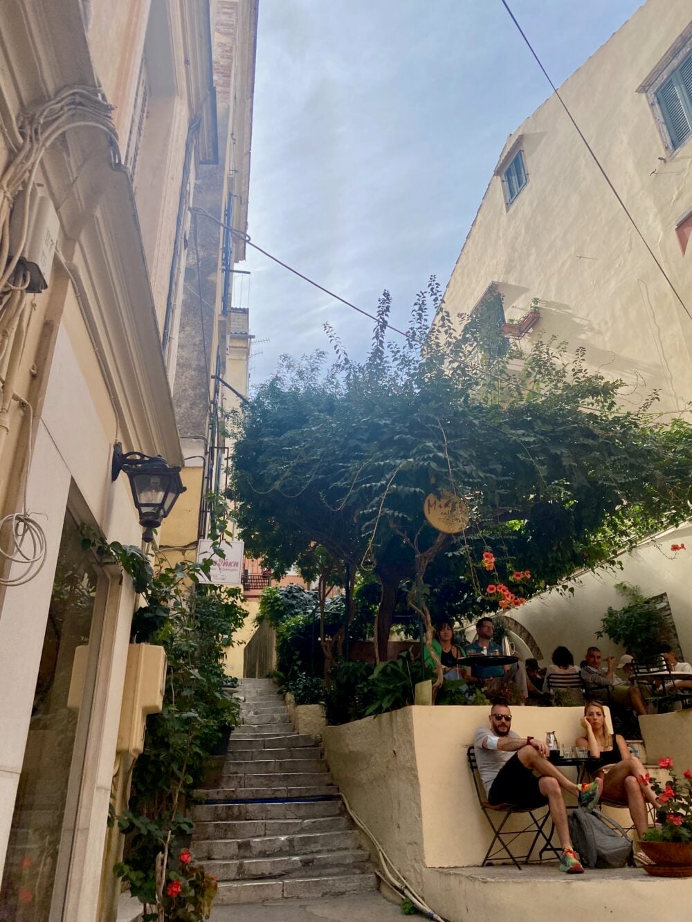 Exploring the narrow streets and laneways of Corfu Town