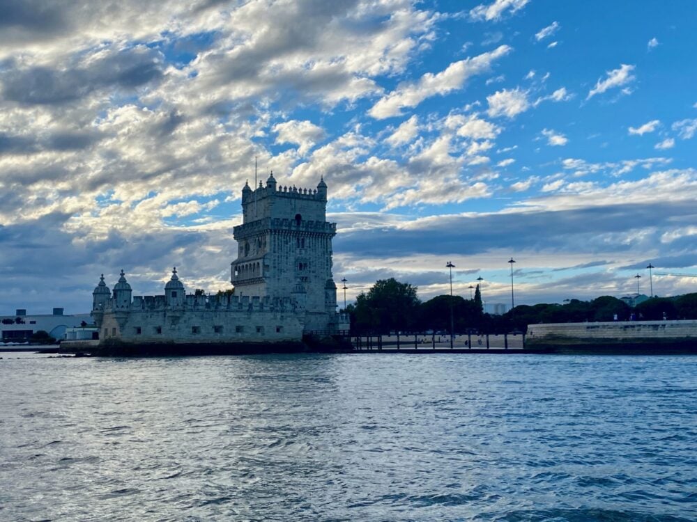 Belém Tower on the banks of the Tagus River in Lisbon